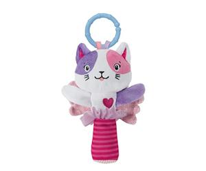Clementoni - Sonajero Dulce Gatita, sonajero de Peluche, sonajero bebé Desde 0 Meses (17784)