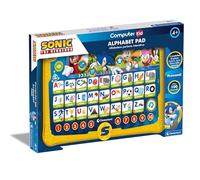 Clementoni Sonic Alphabet Pad - Juego Educativo para niños de 4 años, Ordenador Infantil, Regalo electrónico parlante Italiano, Ordenador Infantil, portátil para Aprender Alfabeto y Nuevas Palabras,