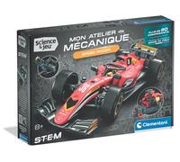 Clementoni Speed Racer 8 años - Caja de construcción mecánica Infantil para Montar un vehículo futurista, dirección Funcional, pistones móviles, Juego científico Stem, Juguete Educativo, Regalo