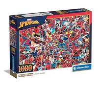 Clementoni - Spiderman Impossible Spiderman-1000 Piezas, Póster Incluido, Marvel, Superhéroes, Puzzle Difícil, Diversión para Adultos, Made in Italy, 39916, Multicolor