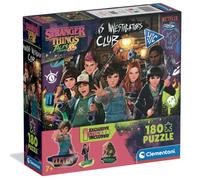 Clementoni - Stranger Things 85-4 Supercolor Puzzle - Rompecabezas Infantil de 180 Piezas en Caja Cuadrada con Ilustración de la Serie de Netflix, Desde 6 Años - 29810