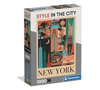 Clementoni - Style In The City: New York - Puzzle 1000 Piezas para Adultos, Ilustración de Moda y Paisaje Urbano, Materiales Sostenibles, 70 X 50 cm, 39787