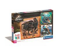 Clementoni Puzzel Square Jurassic World 3 Puzzel Met 48 Stukjes - Supercolor Puz