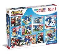 Clementoni Supercolor Sonic 10 Imágenes Diferentes (3 18, 30, 2 48 e 1 60 Piezas), Puzzle Infantil 4 años, Made In Italy, Multicolor (80508),Exclusivo en Amazon