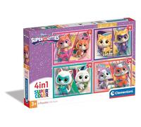 Clementoni- Superkitties Disney Super Kitties Infantil 4 12 16, 1 20 Puzzle De 24 Piezas, Niños 3-5 Años, 21531, Multicolor
