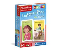 Clementoni Tarjetas Ayúdame a Haciendo Montessori 2 Años (Versión en Italiano), Juego Educativo-Made in Italy, Multicolor, 16318