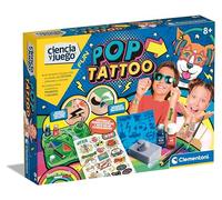 Clementoni Tatuajes Pop 55546 Juego para hacer tatuajes temporales de distintos colores, formas y tipos, utilizando diferentes técnicas, a partir de 8 años.