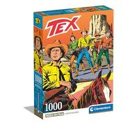 Clementoni - Tex Puzzle-Tex-1000 Piezas, Rompecabezas de Cómics, Ilustraciones de Autor, Vertical, diversión para Adultos, Made in Italy, Multicolor, 39840