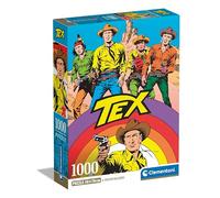 Clementoni- Tex Puzzle-Tex-1000 Piezas, Rompecabezas de cómics, Ilustraciones de Autor, Vertical, diversión para Adultos, Fabricado en Italia, Multicolor (39841)
