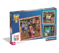 Clementoni - Toy Story 5 Supercolor Puzzle - Set de 3 Puzzles Infantiles Cuadrados de 48 Piezas Cada Uno con Ilustraciones de la Película de Disney Pixar, Desde 4 Años - 25327