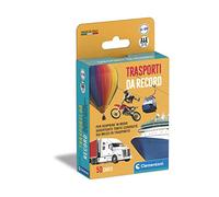 Clementoni - Transporte de récord, baraja de 50 Cartas para Descubrir curiosidades en Todos los vehículos, para niños de 6+ años y Toda la Familia, 2-5 Jugadores, Idea Regalo Made in Italy, Idioma