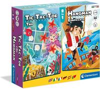 Clementoni - Tris + El Ahorcado Mesa, Juego De Mesa Para Toda La Familia