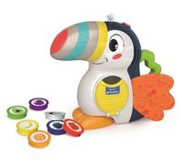 Clementoni - Tucán Frutas y Colores - Juguete Musical Interactivo para Bebés - Enseña Palabras con Luz y Sonidos Divertidos - Promueve la Destreza y la Motricidad - A Partir de 12 Meses - 61421