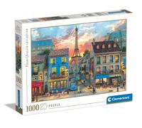 Clementoni- Van Dael Collection Streets of Paris-Puzzle De 1000 Piezas, Rompecab