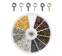 Cleminsta 5*10 mm Ojos Ganchos de Tornillo, 420 PCS Mini Ganchos de Ojo Atornillados para Fabricación de Joyería, Pequeños Ganchos Tornillos para Collar Pulsera Pendiente Adornos Navideños Artesanía