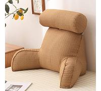 CLEMMO Almohada de Lectura,Cojines lumbares,Cojines de Respaldo,con Reposa Brazos,con Extraíble Cojín Cervical Cilíndrico,para sofá/Cama,Leer y Ver la televisión