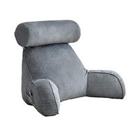 CLEMMO Almohada de Lectura con apoyabrazos,Cojín de Soporte Lumbar,con Almohada para el Cuello se Puede Quitar y Lavar,Ideal para Cama/sofá,Trabajo,Lectura y Ver la televisión