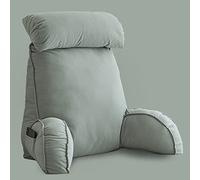 CLEMMO Almohada de Lectura con reposabrazos,Respaldo Lumbar con Reposa Cabeza,CojíN Cintura,CojíN Grande,Ideal para Trabajar,Leer o Jugar en la Cama/Sofá/Suelo
