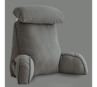 CLEMMO Almohada Lectura Cómoda,Almohadas de Respaldo,Cojín de Soporte Lumbar,Soporte de Espalda con reposabrazos,para sofá/Cama,Leer y Ver la televisión
