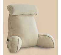 CLEMMO Almohada Lectura Cómoda,Almohadas de Respaldo,Cojín de Soporte Lumbar,Soporte de Espalda con reposabrazos,para sofá/Cama,Leer y Ver la televisión