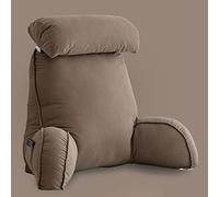 CLEMMO Almohada Lectura Cómoda,Almohadas de Respaldo,Cojín de Soporte Lumbar,Soporte de Espalda con reposabrazos,para sofá/Cama,Leer y Ver la televisión