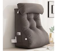 CLEMMO Cojin de Lectura Cama,Cojin Lumbar,Respaldo para sofá,Almohada de Lectura,con Almohada extraíble para el Cuello y Bolsillos Laterales,Ideal para Trabajar,Leer or Jugar en Sofá o Suelo