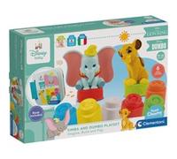 Clementoni - 17817 - Soft Clemmy - Clásicos De Disney - Construcciones Blandita, Ladrillos De Construcción, Bloques Blanditos Y Dos Personajes Disney, 100% Lavables, Juguete 10 Meses, Made In Italy