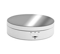 Clenp Placa Giratoria Eléctrica De 360 Grados para Fotografía, Soporte De Pantalla Redondo, Carga Inteligente Blanco Toma de Corriente USB