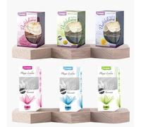 CLENTAIRE Juego de 6 hojas aromáticas y flores aromáticas - Emerald Dream, Midnight Sapphire Sensual Ruby/Beutiful Rose, Lotus Flower, Spring Flower