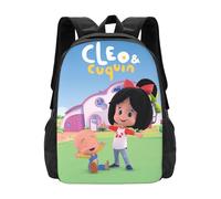 Cleo and Cuquin Mochila novedosa, ligera, de gran capacidad, para viaje, portátil, informal, regalo para niños y niñas.