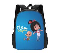 Cleo and Cuquin Mochila novedosa, ligera, de gran capacidad, para viaje, portátil, informal, regalo para niños y niñas.