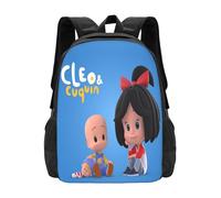 Cleo and Cuquin Mochila novedosa, ligera, de gran capacidad, para viaje, portátil, informal, regalo para niños y niñas.