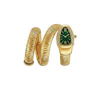 CLEO Be Bold Be You Serpentine Snake Reloj para mujer con pulsera en espiral, reloj de esfera verde para mujer con cuarzo, elegante reloj analógico impermeable Serpenti para mujer, Verde, Reloj