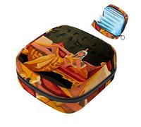 Cleopatra - Bolsa de almacenamiento de servilletas sanitarias, bolsa portátil para compresas menstruales, tampones y almohadillas sanitarias, soporte de almacenamiento para mujeres, escuela, oficina