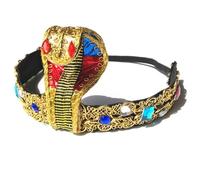 Cleopatra - Diadema egipcia con forma de serpiente, soporte para el pelo de Cleopatra para fiesta de Halloween, para adolescentes, adultos, para mujeres, diademas de tela elástica con forma de
