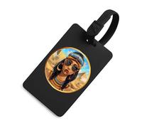 Cleopatra - Etiquetas de equipaje de TPU para maletas, diseño de reina egipcia egipcia, lindas etiquetas de equipaje de viaje, estilo negro