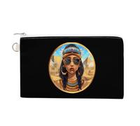 Cleopatra - Monedero de lona portátil para hombres y mujeres, Estilo:, Talla única, Bolsa para monedas