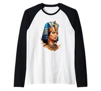 Cleopatra Reina Egipcia Diosa de la Mitología del Antiguo Egipto Camiseta Manga Raglan
