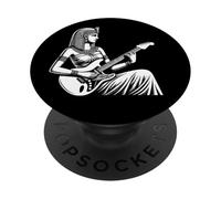 Cleopatra Tocando la Guitarra eléctrica PopSockets PopGrip Adhesivo