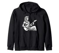 Cleopatra Tocando la Guitarra eléctrica Sudadera con Capucha