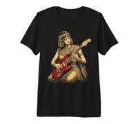 Cleopatra VII Rock Guitarra Arte Histórico Camiseta Premium