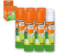 CLEOPATRE - Caja de 6 palos de pegamento VEGETAL en 21 gr - Natural sin disolventes - Ideal para escuelas, papelería, oficina, suministros escolares