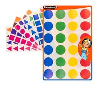 Cléopâtre - Goma geométrica - Paquete de 6 hojas (144 pegatinas)