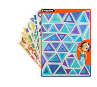 CLEOPATRE - Gomets autoadhesivos multifacéticos holográficos - 6 colores - Paquete de 18 hojas (798 pegatinas)