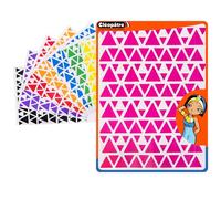 CLEOPATRE - Gommettes Pegatinas, 8 colores - Paquete de 8 hojas (1024 pegatinas)