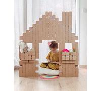 Cléopâtre - Juego de 80 Ladrillos de construcción Cléoblock de cartón Kraft Natural ladrillo-80