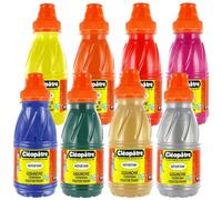 Cléopâtre - Lote de 8 Botes de Aguada Néfertari - Pintura que Cubre, Multisuperficie - Fácil de Manipular, Desde Infantil - Lavable a Máquina - Surtido de Colores, 8x250ml