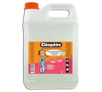 Cléopatre - Pegamento Transparente - Formato Recarga - Aplicación Fácil, Precisa y Homogénea - Sin Disolventes, Limpieza con Agua - A partir de 6 Años - Fabricado en Francia - 5KG