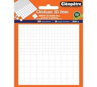 Cléopâtre - SCRAP-M2 - Cléofoam 3D - Cuadrados precortados de espuma adhesiva de 2 mm de ancho (200 mini y 50 maxi).