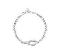 CLEOR Pulsera de acero y cristal